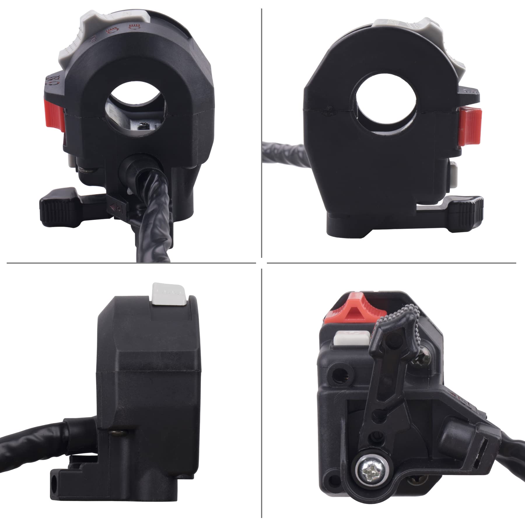 JINGKE Left Handlebar Control Engine Start Run Off Headlight Switch and SwitchStarter Solenoid Relay for Yamaha ig Bear 250 400