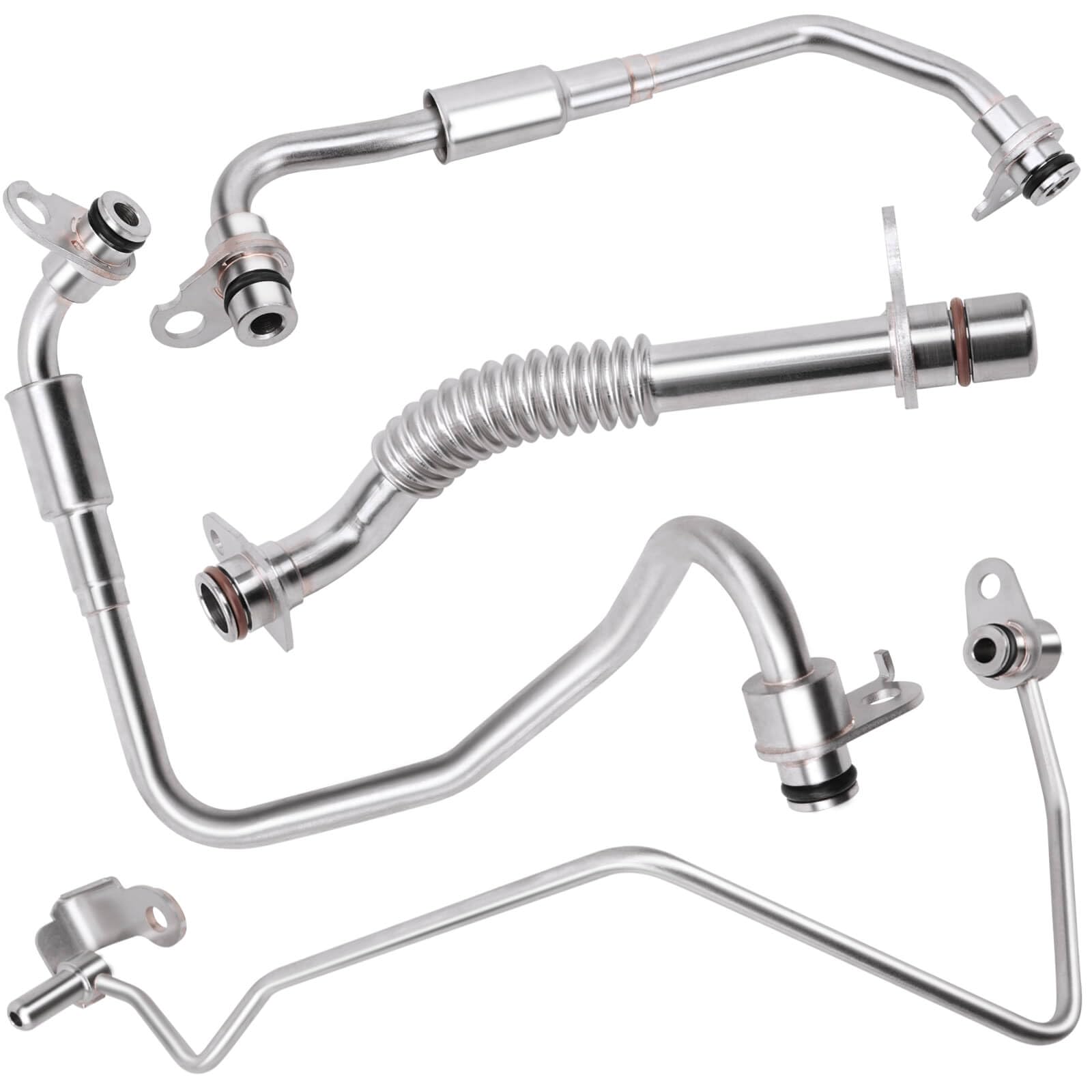 ZAIGANMA 667-499 Turbocharger Coolant, Oil Supply&Return Line Kit Passenger Right Side Compatible with 2017 2018 2019 2020 2021 