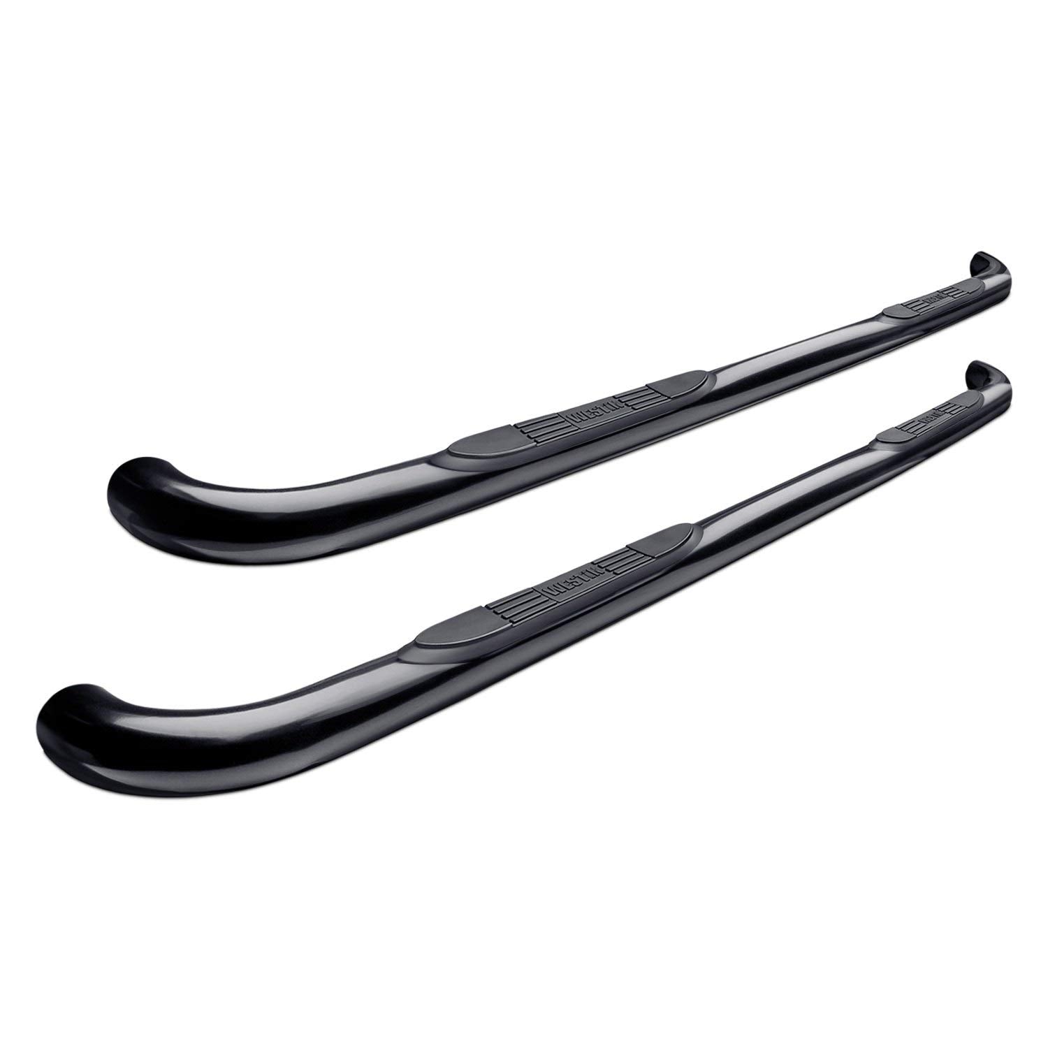 Westin 23-4115 E-Series 3 Round Nerf Bars Fits 2019-2024 Silverado Sierra 1500 Standard Cab Black Pair
