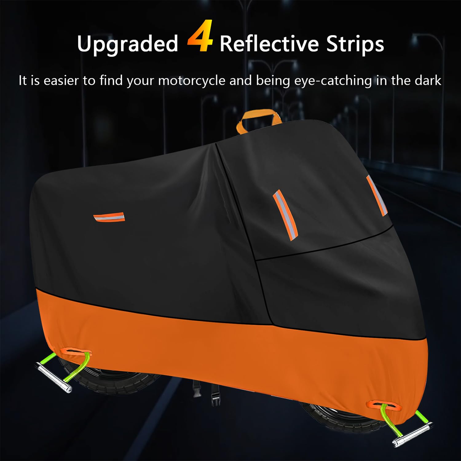 Motorcycle Cover 300D Oxford Motorcycle Covers Waterproof Outdoor Storage Fit Up To 110 Inch Harley Davidson Sportster Road King