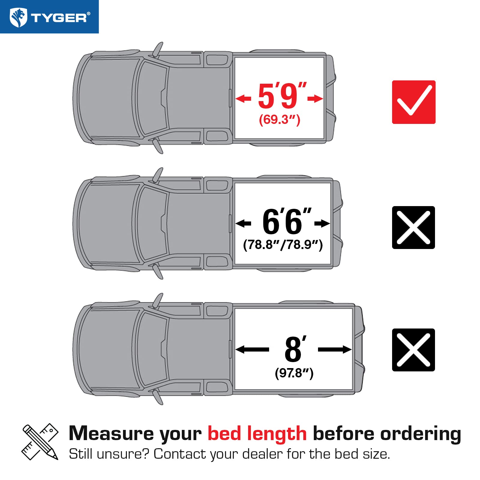 Tyger Auto T5 Alloy Hardtop Truck Bed Tonneau Cover Compatible With 2014-2018 Chevy Silverado / Gmc Sierra 1500; 2019 Ld/Limited