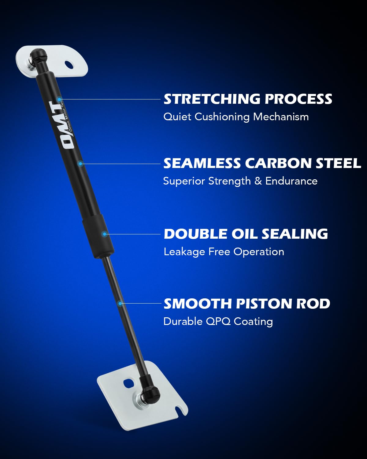 Orion Motor Tech Tailgate Assist for 15-23 Ford F150 - Alloy Steel, Silver, Model OMTAS24