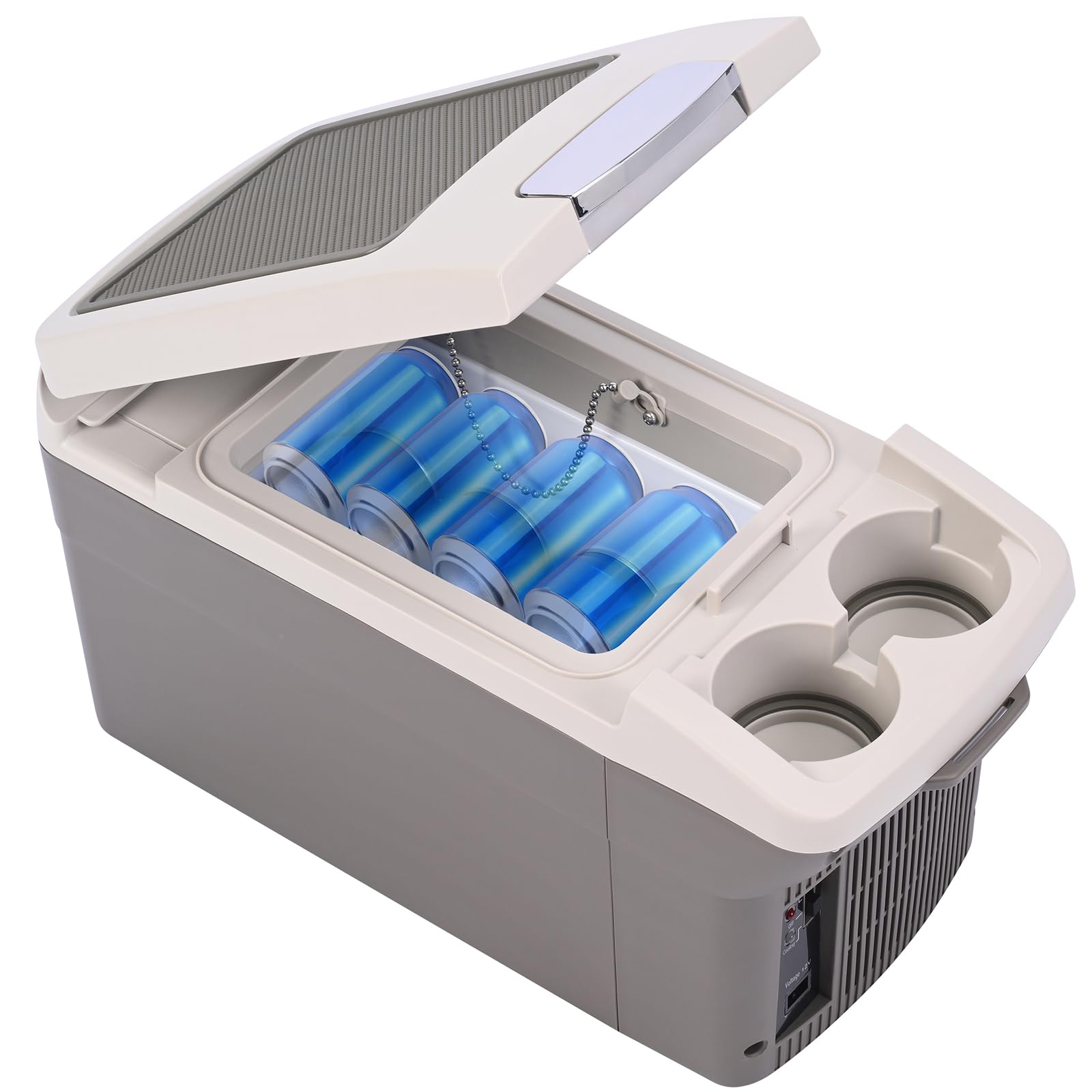 ICEROVER 12V Car Refrigerator Cooler/Warmer 6 Quart (6L), 12 Volt DC &110V AC, Electric Car Fridge Portable Compact Camping Cool