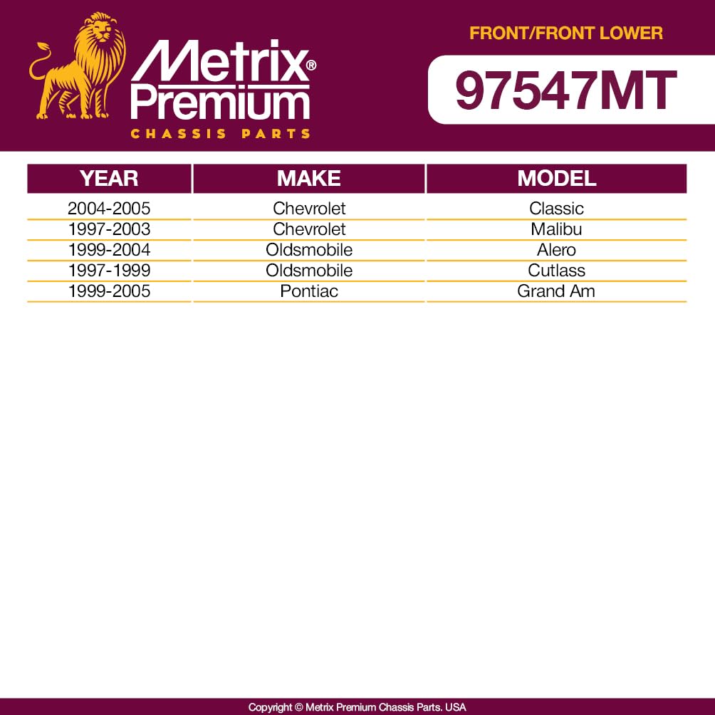 Metrix Premium Chassis Parts - 4 Pc Front L/R Lower Control Arm & Front L/R Sway Bar Stabilizer End Link Kit Fits 04-05 Chevrole