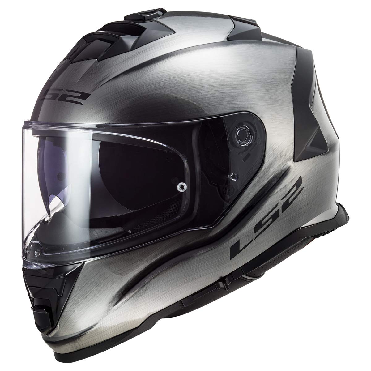 Ls2 Helmets Assault Full Face Motorcycle Helmet W/Sunshield (Brushed Alloy - Medium)