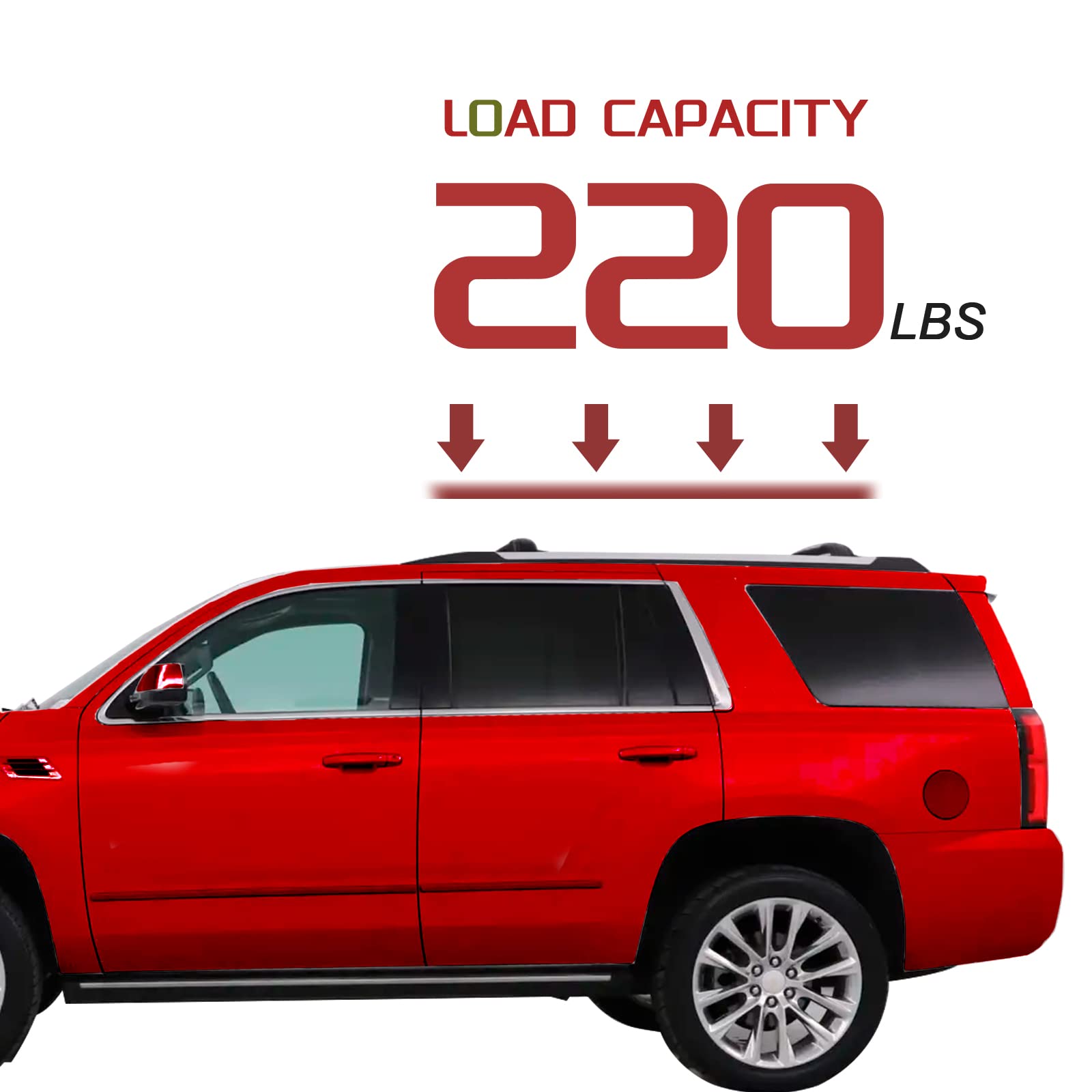 KINGGERI 220lbs Roof Rack Cross Bars Compatible with Chevrolet Suburban & Tahoe, GMC Yukon & Yukon XL, Cadillac Escalade & Escal