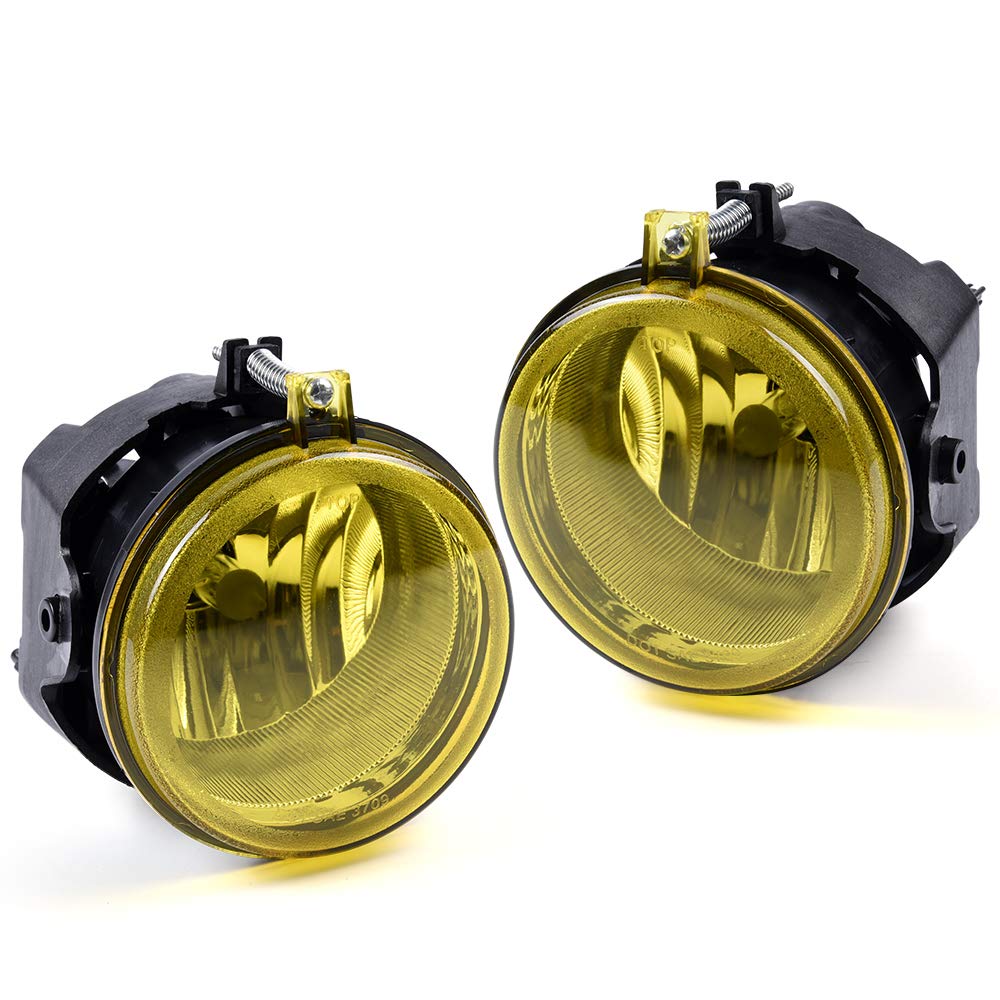 Grand Orange Fog Lights Assembly Driving Fog Lamps Compatible With Dodge Charger 2006-2009 / Fit Challenger 2008-2010 Bumper Fog