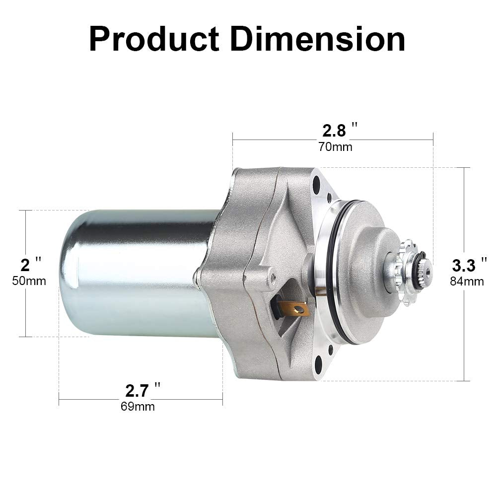 WATERWICH Starter Compatible with Tao Tao 125cc 110cc-50cc ATV Coolster Motor Coolster Four 4 Wheeler Chinese Pit Dirt Bike 4 Wh
