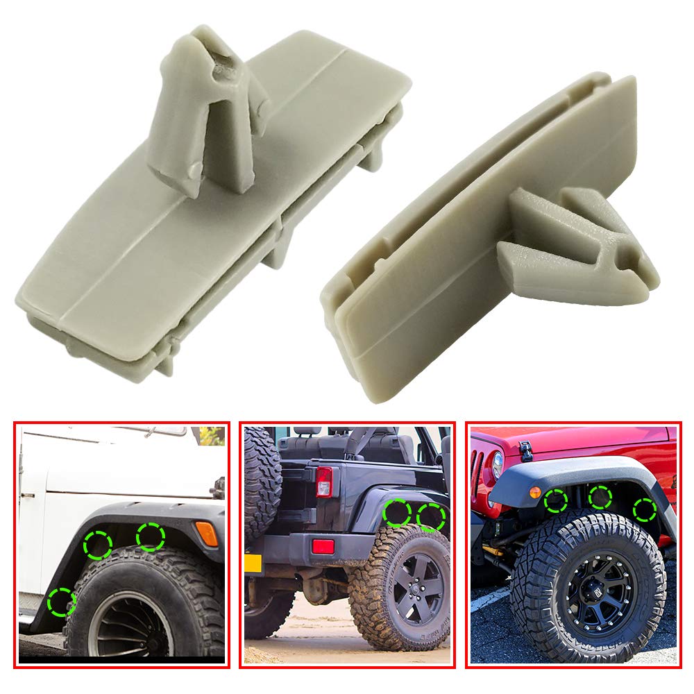 Mean Mug Auto 23181-6133A 50X Fender Flare Moulding Clips - Compatible With: Chrysler, Jeep - Wrangler, Liberty - Replaces Oem #