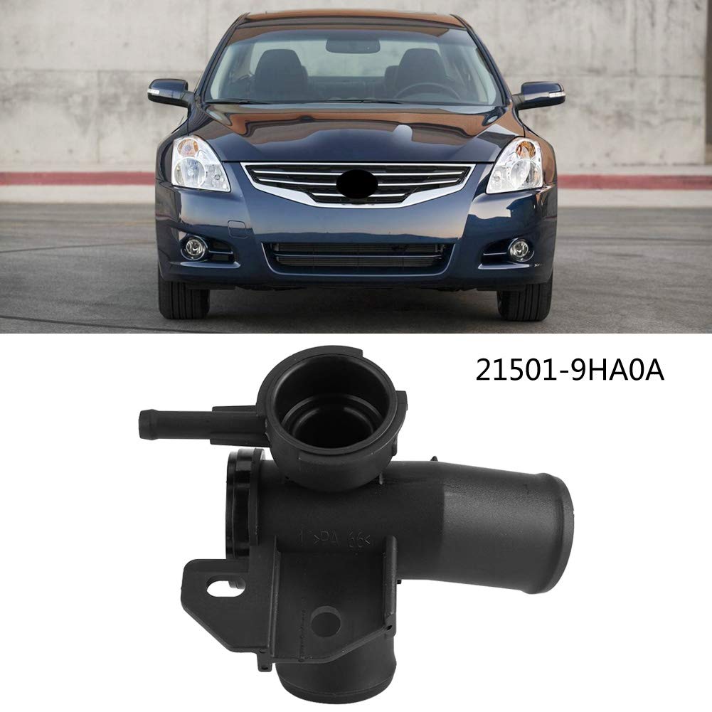 Keenso Inline Radiator Filler Neck Water Outlet Flange for Nissan Altima 2.5L L4 (2007-2012) - Black Plastic - Normal Size