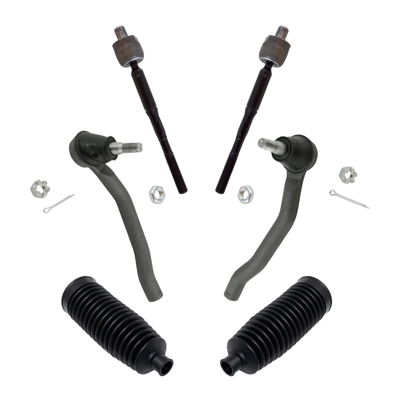 Trq Front Steering Kit Steering Rack & Pinion Bellow Tie Rod Compatible With 2013-2018 Nissan Altima 2016-2023 Maxima