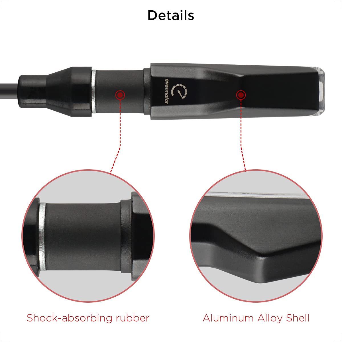 Evermotor Motorcycle Turn Signals Led Universal Waterproof Front Rear Blinkers For Scooter,Dirt Bike With Aluminum Shell E-Mark Fit In Honda,Ktm,Kawasaki,Suzuki (2Pcs)