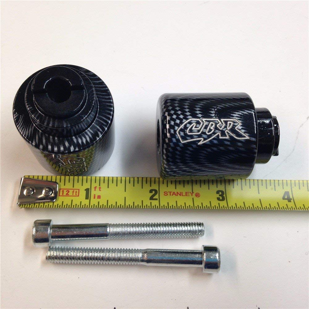 Xkmt-Carbon Cbr Logo Bar Ends Compatible With Super Blackbird Cbr1100Xx Cbr 1000 Rr 2004-2008 Cbr 600Rr 2003-2013 Cbr 600 F1/F2/