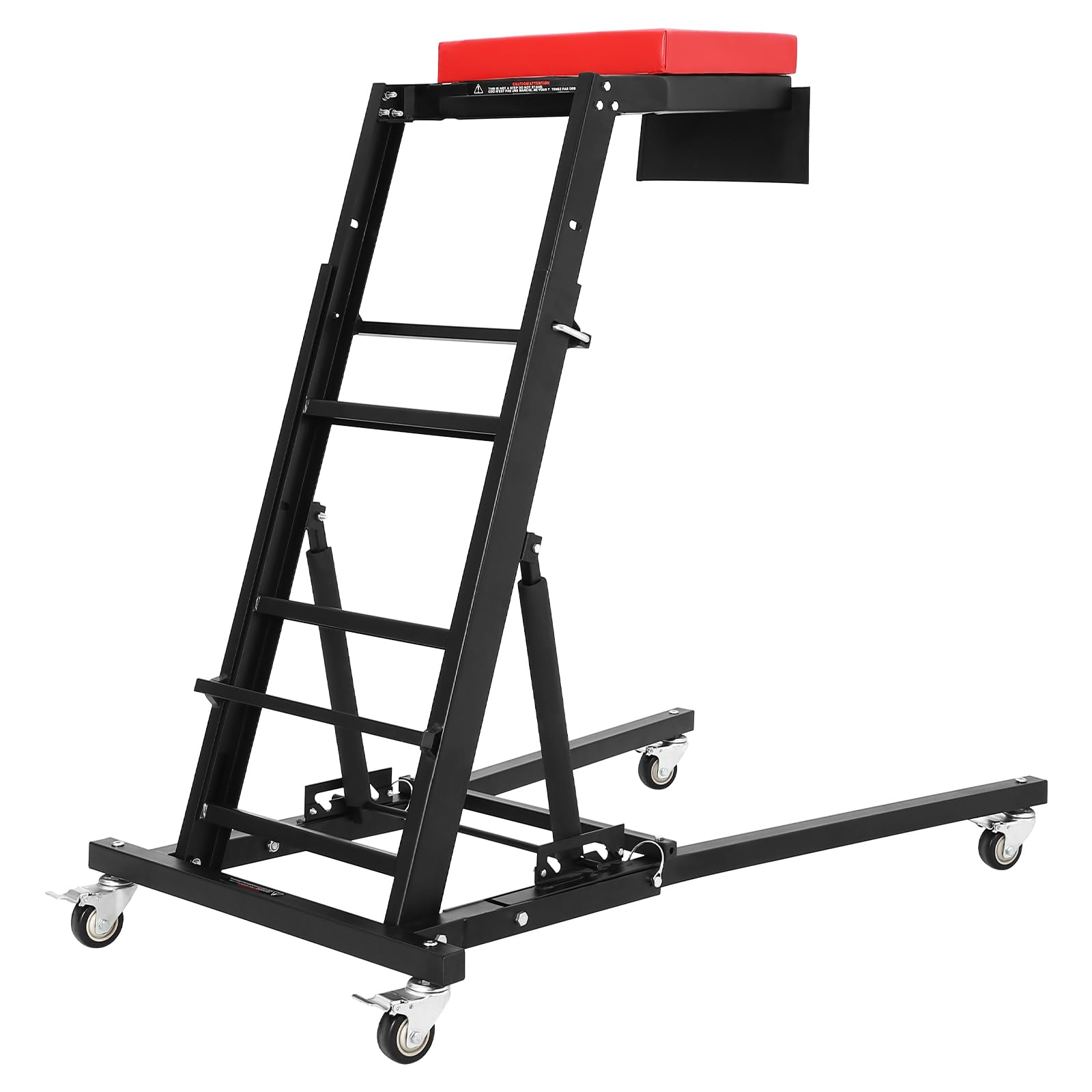 GarveeTech Foldable Topside Automotive Creeper, 45.7-66.3 Adjustable Height 400lbs Capacity Engine Creeper with Padded Deck 