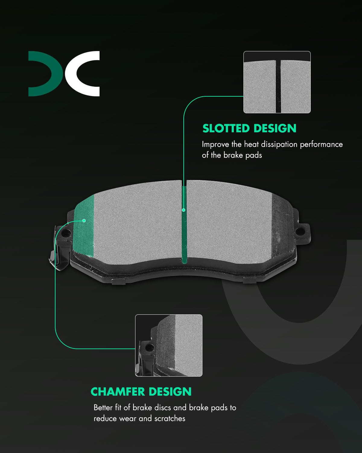 Ceramic Brake Pads Kits,Scitoo 8Pcs Brakes Pads Set Fit For Scion Fr-S,Brz,Crosstrek,Forester,Impreza,Legacy,Outback,Wrx,Xv Cros