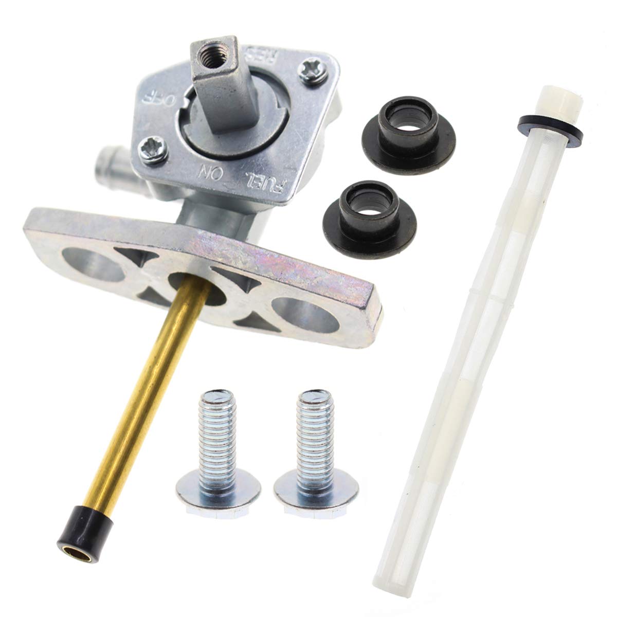 AUTOKAY Fuel Tank Petcock Valve Assembly for Honda Recon TRX250, Model 16950-HM8-003, Durable Metal Construction, 1997-2017 Compatibility
