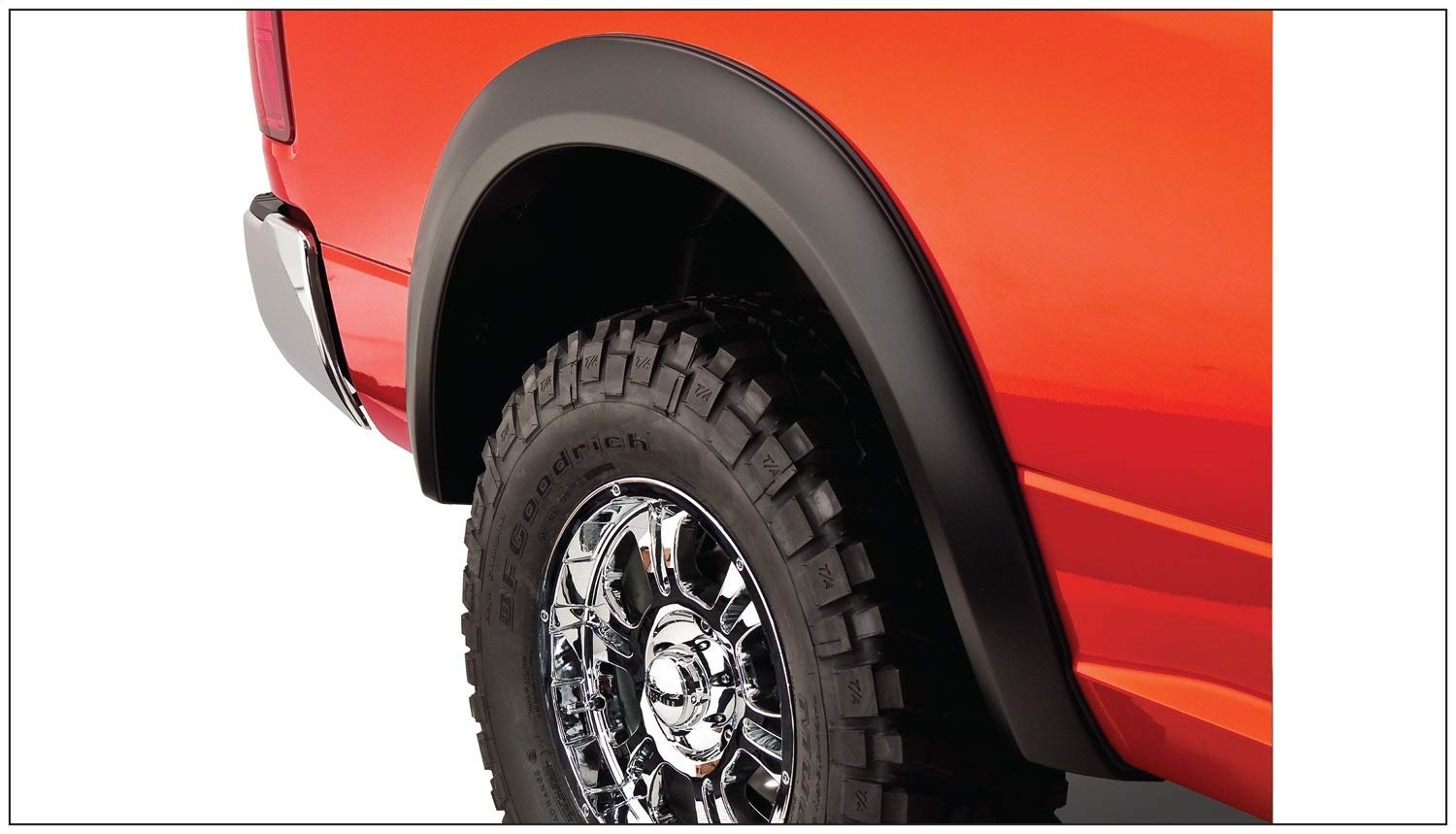 Bushwacker Extend-A-Fender Fender Flares 4pc Set for 2009-2021 Ram 1500, Smooth Black, ABS Plastic, Model 50914-02