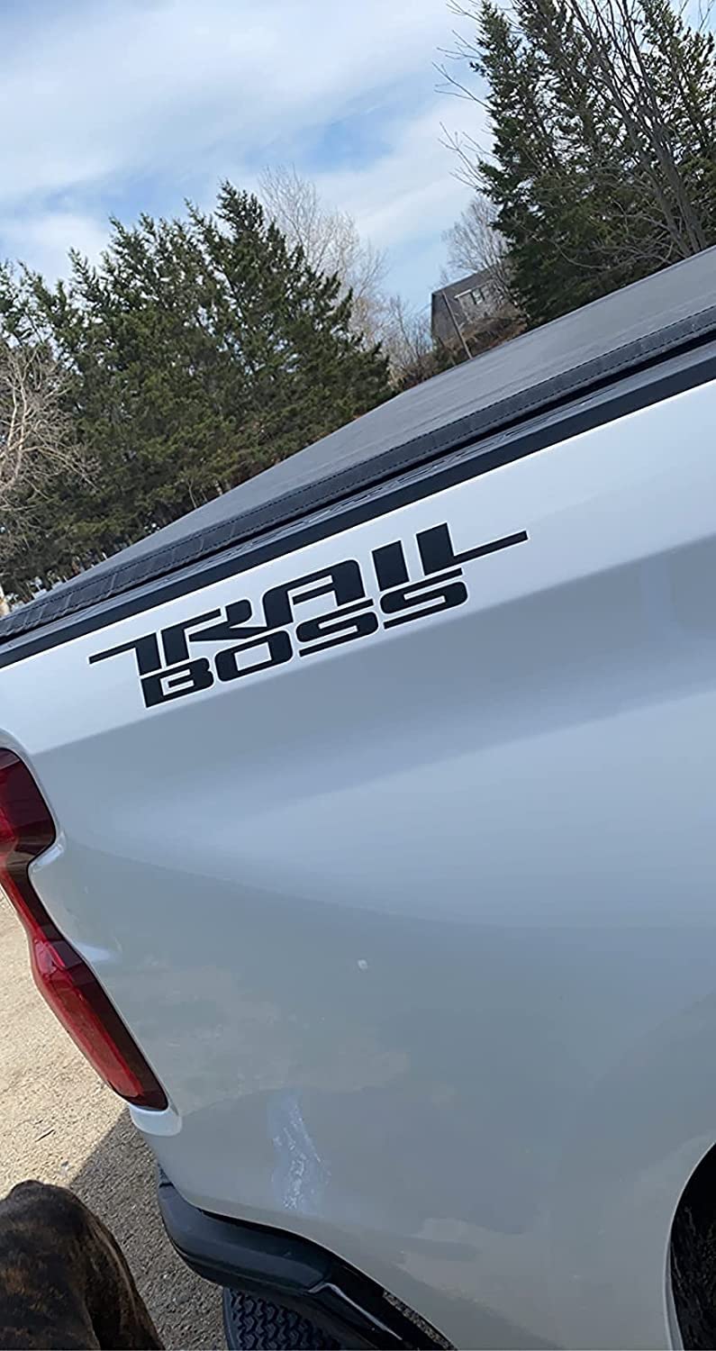 Aimoll Trail BOSS Bedside Decal Stickers for 2019-2023 Z71 Silverado 1500/2500 HD, Black, Model Aimoll-22-353