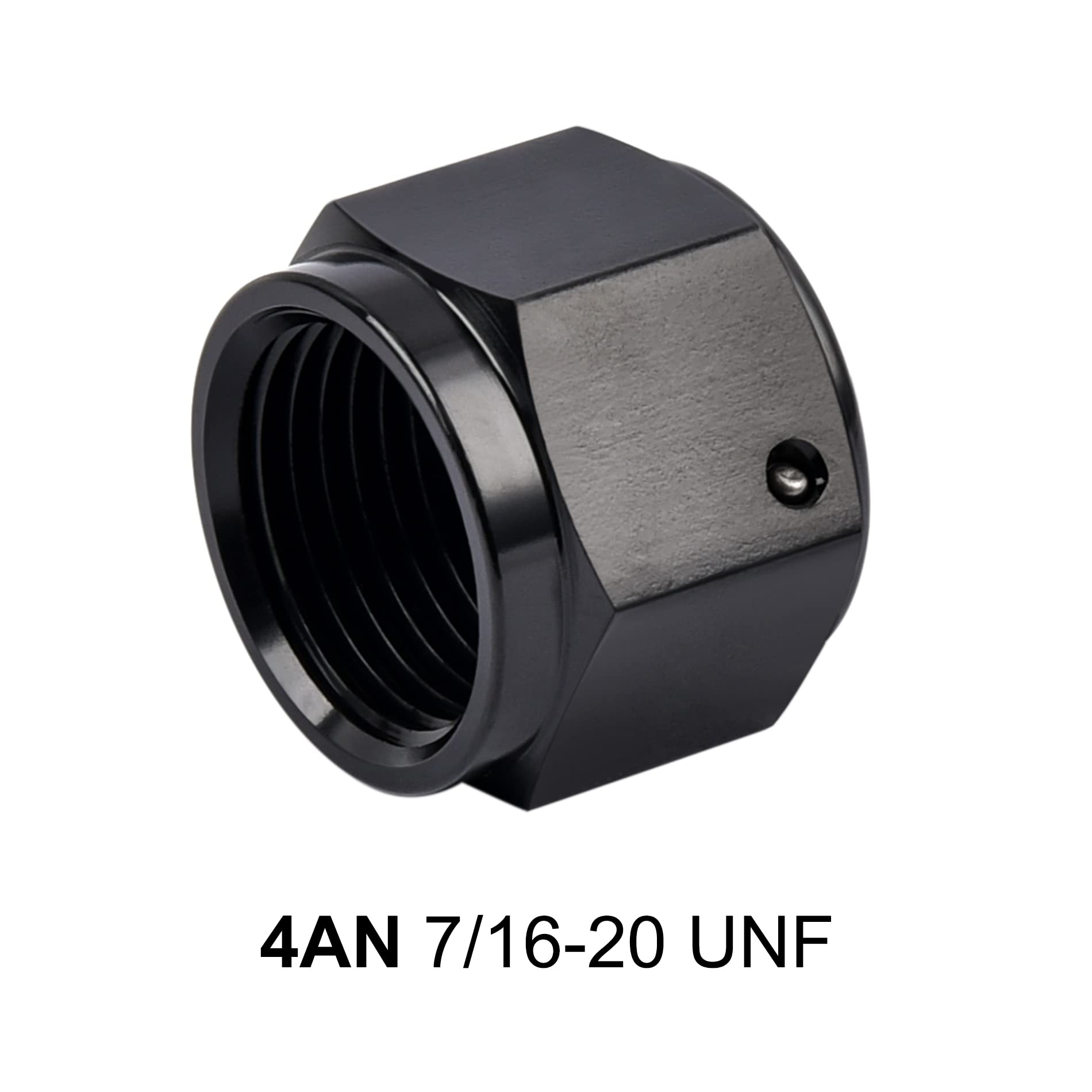 Evil Energy 4An Flare Cap Block Off Fitting Plug Black 2Pcs