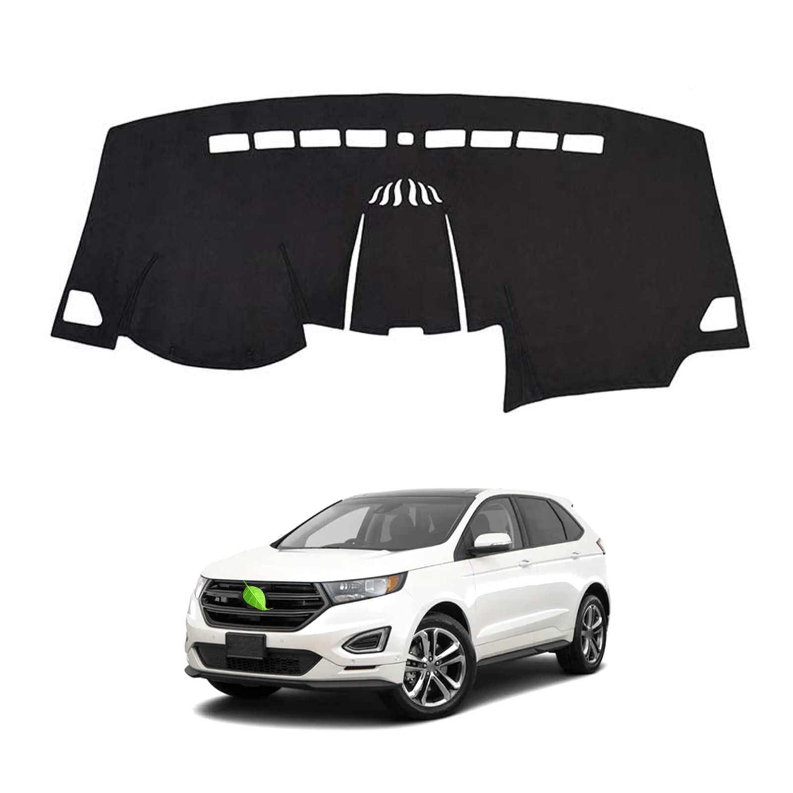 Cartist Dashboard Cover Mat for 2015-2022 2023 2024 Ford Edge Accessories Dash Cover Flannel Dash Mat Sunshade Glare UV Rays Pro