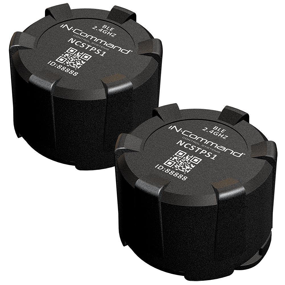 iN-Command NCTP1002 Two-Sensor Tire Pressure Monitoring System, 2 Bluetooth-Enabled Tire Pressure Monitoring Sensors, Tire Press