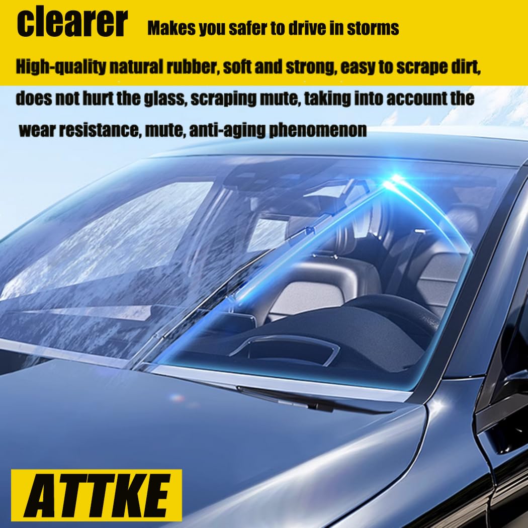 Attke Front Windshield Wiper Blades For Audi A8 S8 2003-2010 Genuine Replacement Wiper Blade Set 22''/22'' (Set Of 2)