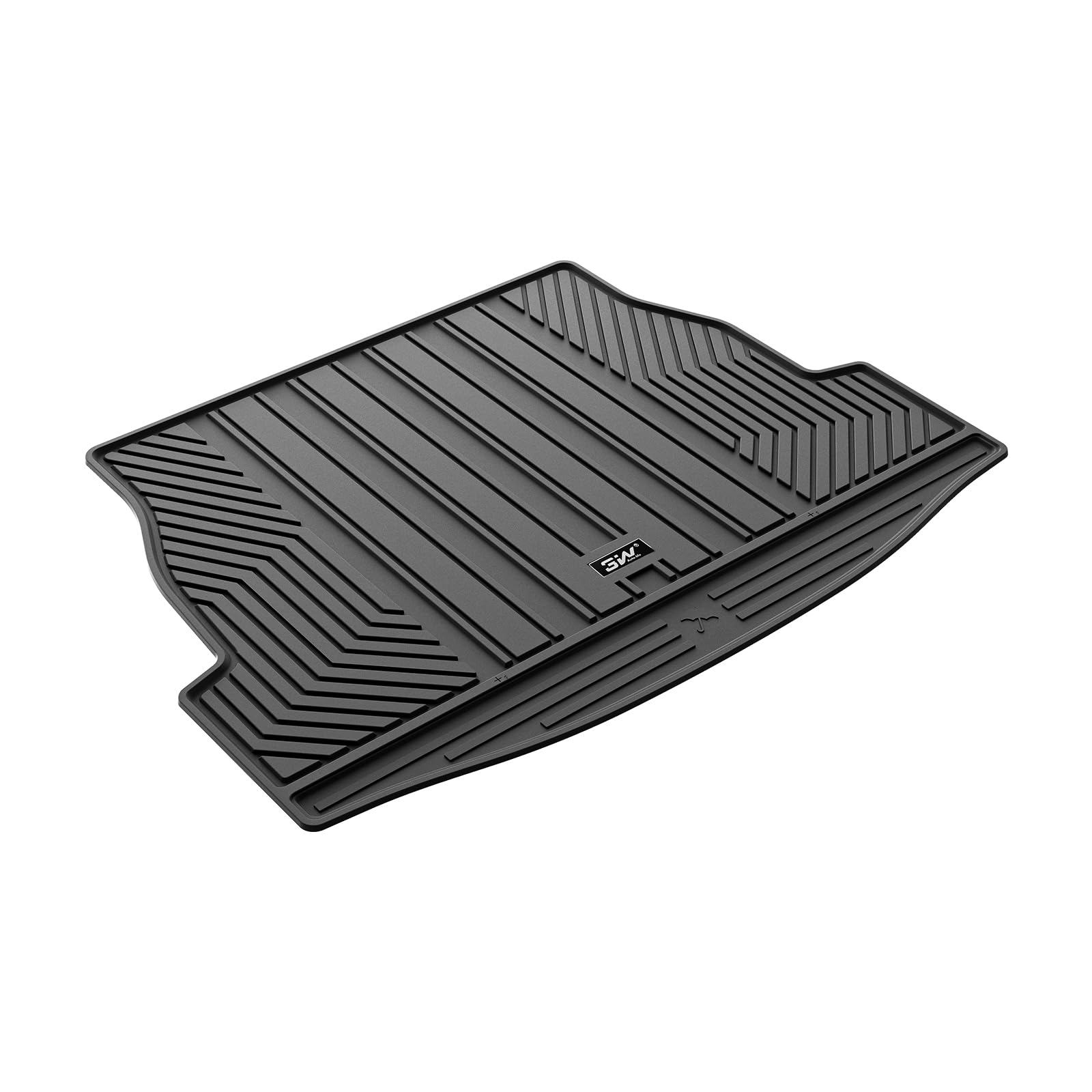 3W Cargo Liner Fit For Toyota Rav4 2019-2024 2025, Tpe All Weather Custom Fit Trunk Mat For Toyota Rav4 Full Set Car Mats, Black
