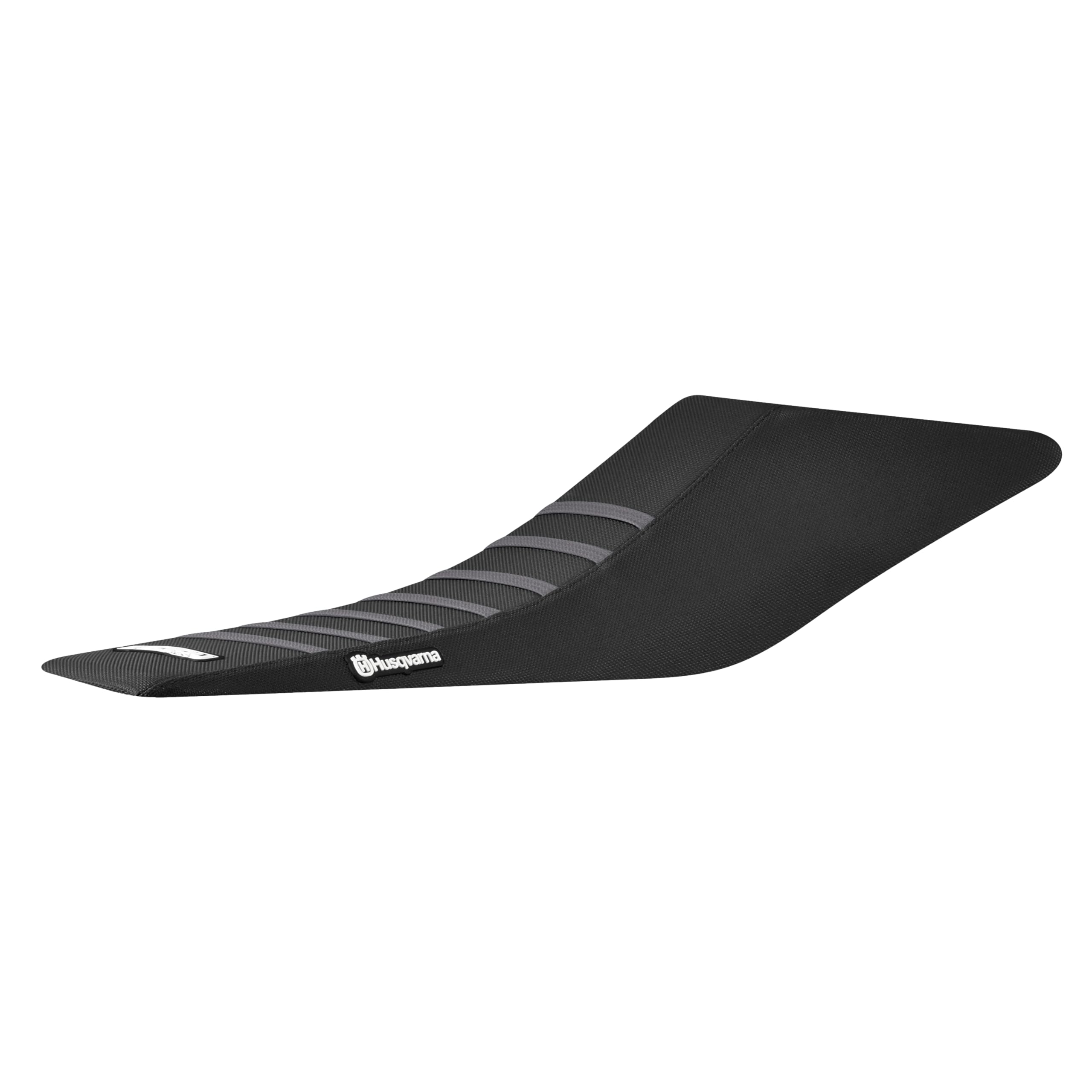 Enjoy Mfg Seat Cover - Compatible Fit For Husqvarna 701 Enduro/Supermoto/Husqvarna 701Sm - All Black/Grey Ribs #182 Logo