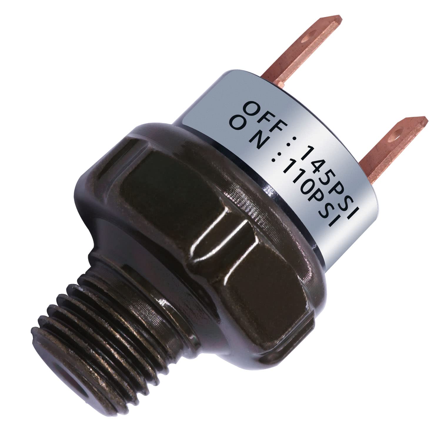 Mankk Air Pressure Switch 110-145 Psi Thread 1/4'' Npt 24V 12V Dc Air Compressor Pressure Switch For Air Horn Train 110-145-1/4'