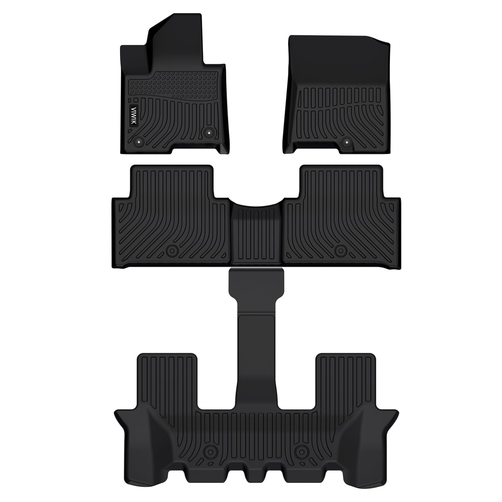 VIWIK Floor Mats for Kia Sorento 2024 2023 2022 2021, All Weather Protection Car Mats Custom Floor Liners for Sorento Hybrid 1st