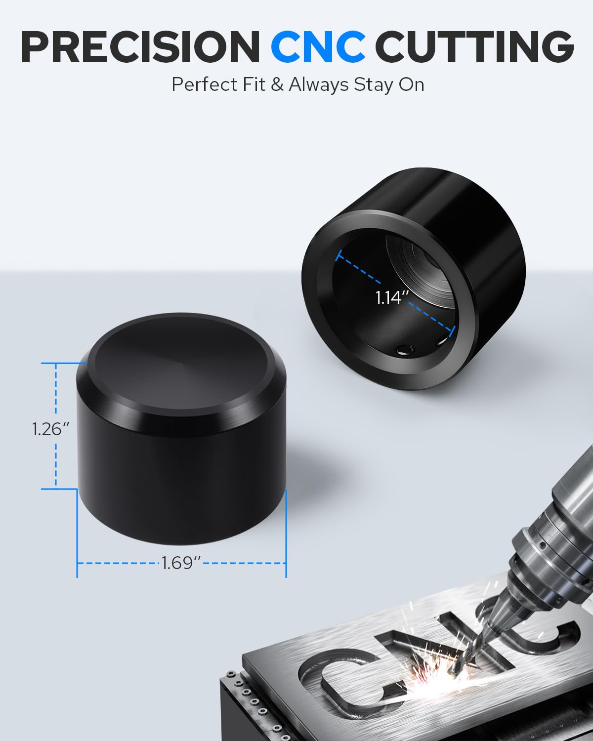 Benlari Black Front Axle Nut Caps Covers Compatible For Harley Touring Softail Sportster Dyna Road King Electra Street Glide 200