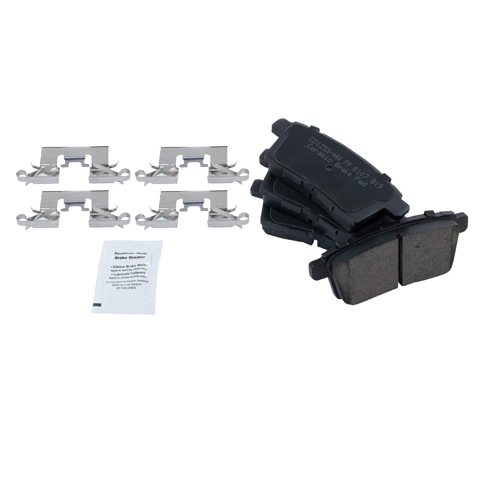 Trq Rear Ceramic Brake Pad & Rotor Kit Compatible With 2007-2012 Mazda Cx-7