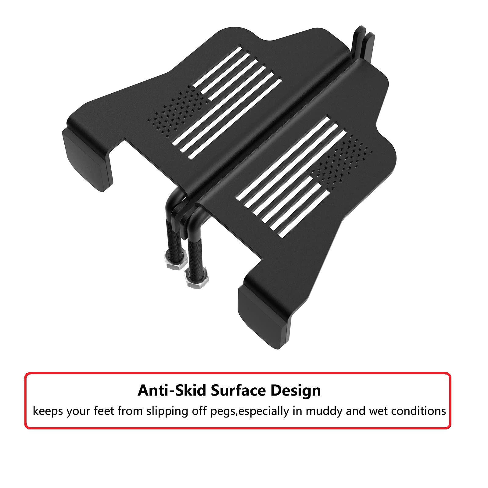 Door-off Foot Pegs for Jeep Wrangler - Exterior Door Hinge Mounted Pedal Set of 2 Metal Powdercoated Bolt On Installation,Compat