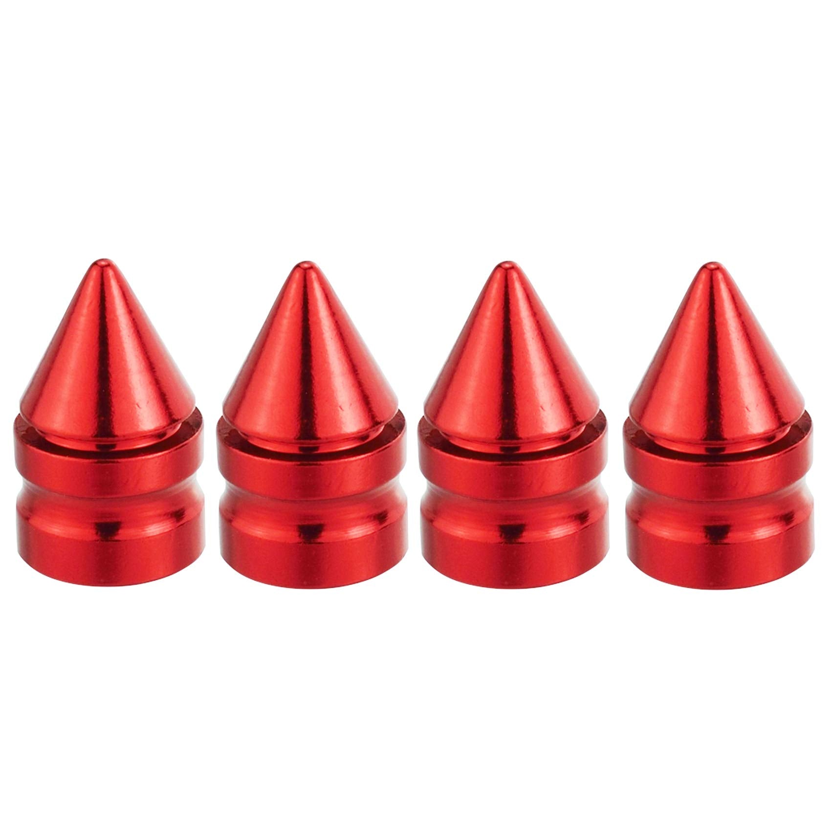 Abfer Tire Valve Caps Car Air Pressure Stem Cap Aluminum Spike Rim Dust Cover Decoration Accessories Fit Most Vehicle Bike Suv T