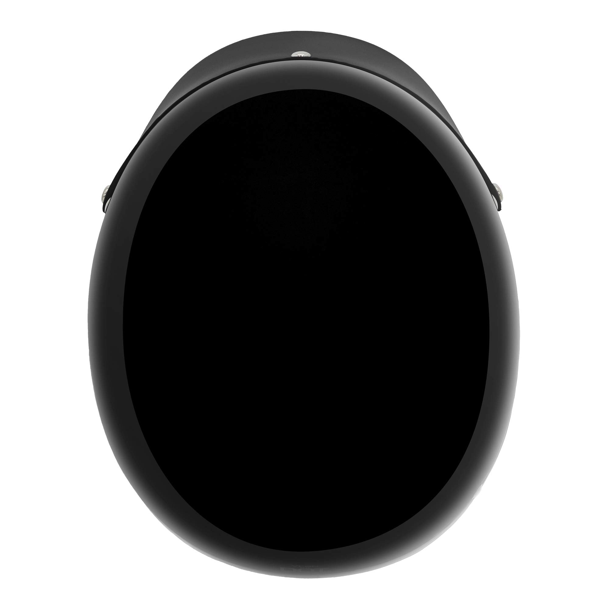 Vcan Cruiser Solid Gloss Black Half Face Motorcycle Helmet (X-Small)
