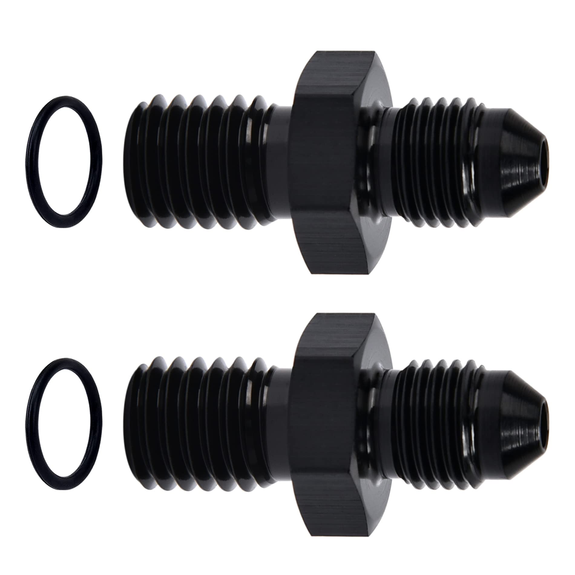 Evil Energy 3An Male Flare To M10 X 1.5Mm Male Metric Fitting Adapter Aluminium Alloy 2Pcs