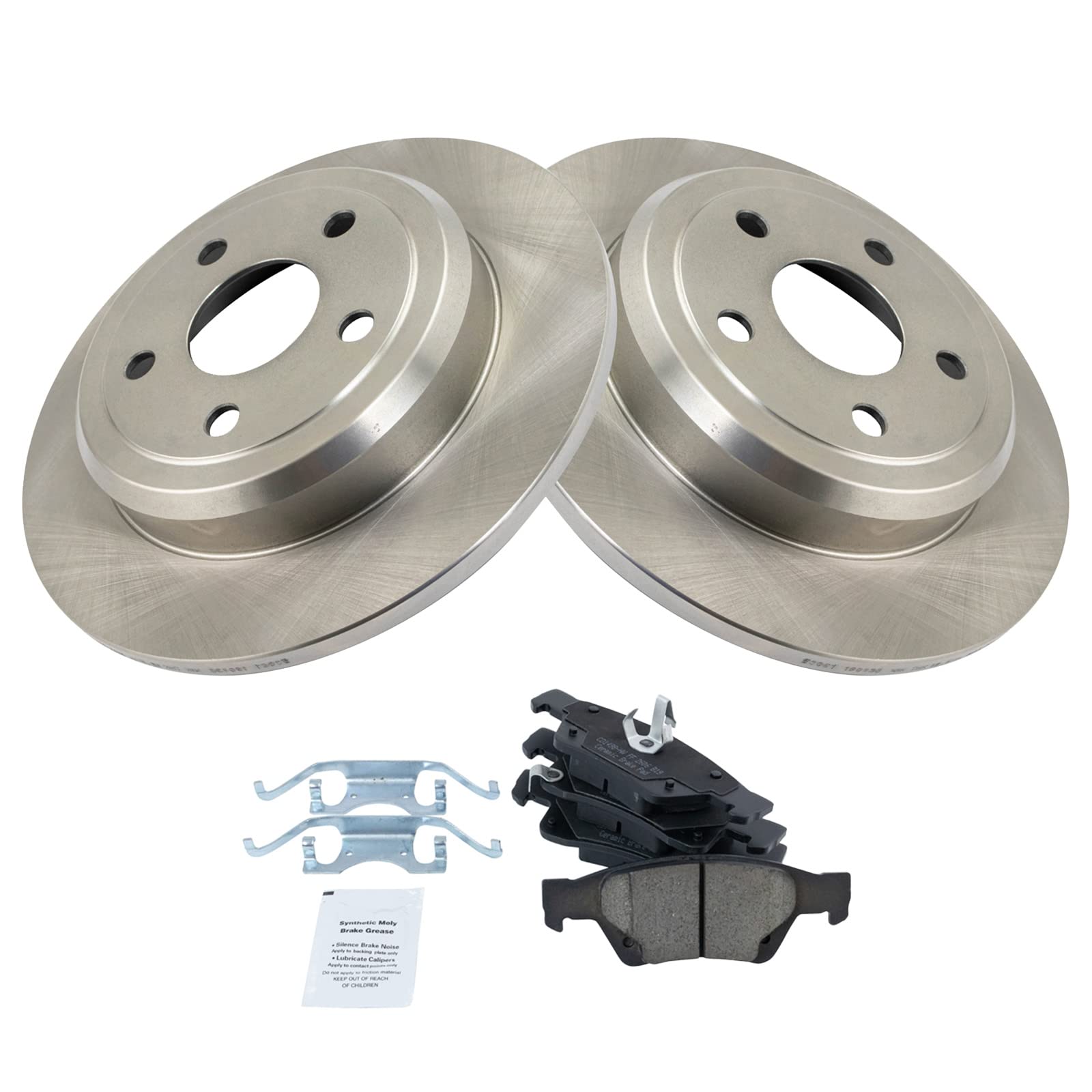 Trq Rear Ceramic Brake Pads & 2 Rotors Discs Set Kit For Durango Grand Cherokee