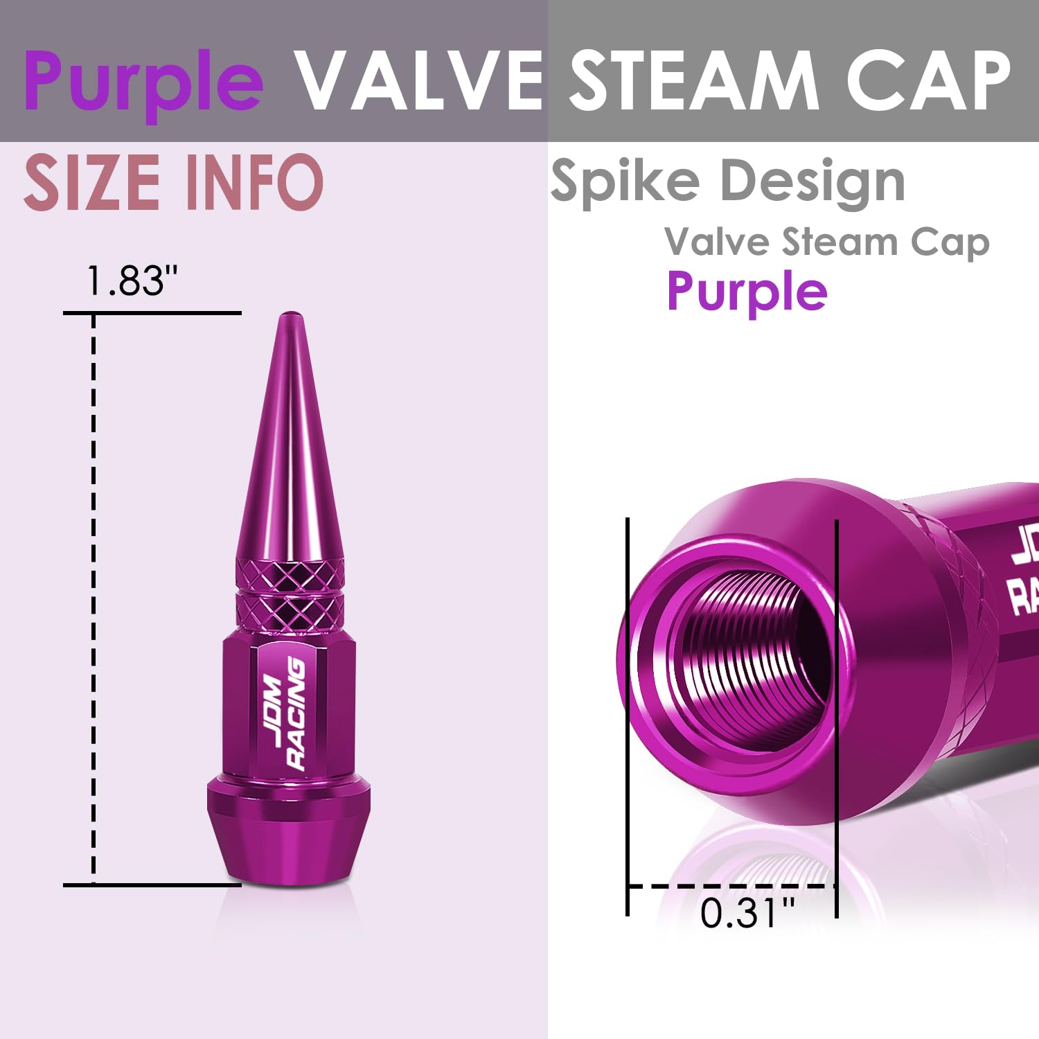 Auto Dynasty Tire Valve Stem Caps 4 Pieces 45Mm Anodized Aluminum Universal Stem Covers For Cars, Suvs, Bike And Bicycle, Trucks