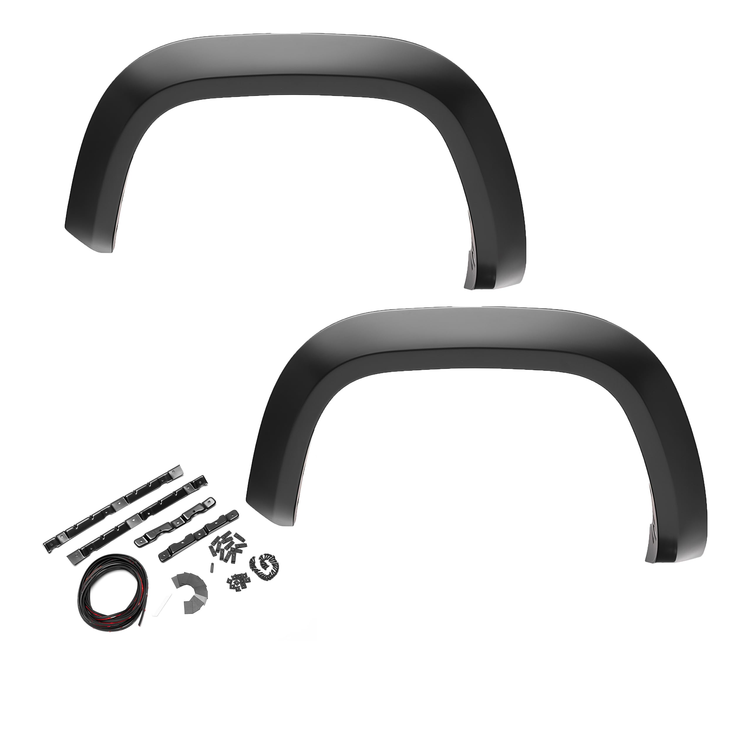 Bushwacker Extend-A-Fender Extended Front Fender Flares | 2-Piece Set, Black, Smooth Finish | 20085-02 | Fits 2011-2016 Ford F-2