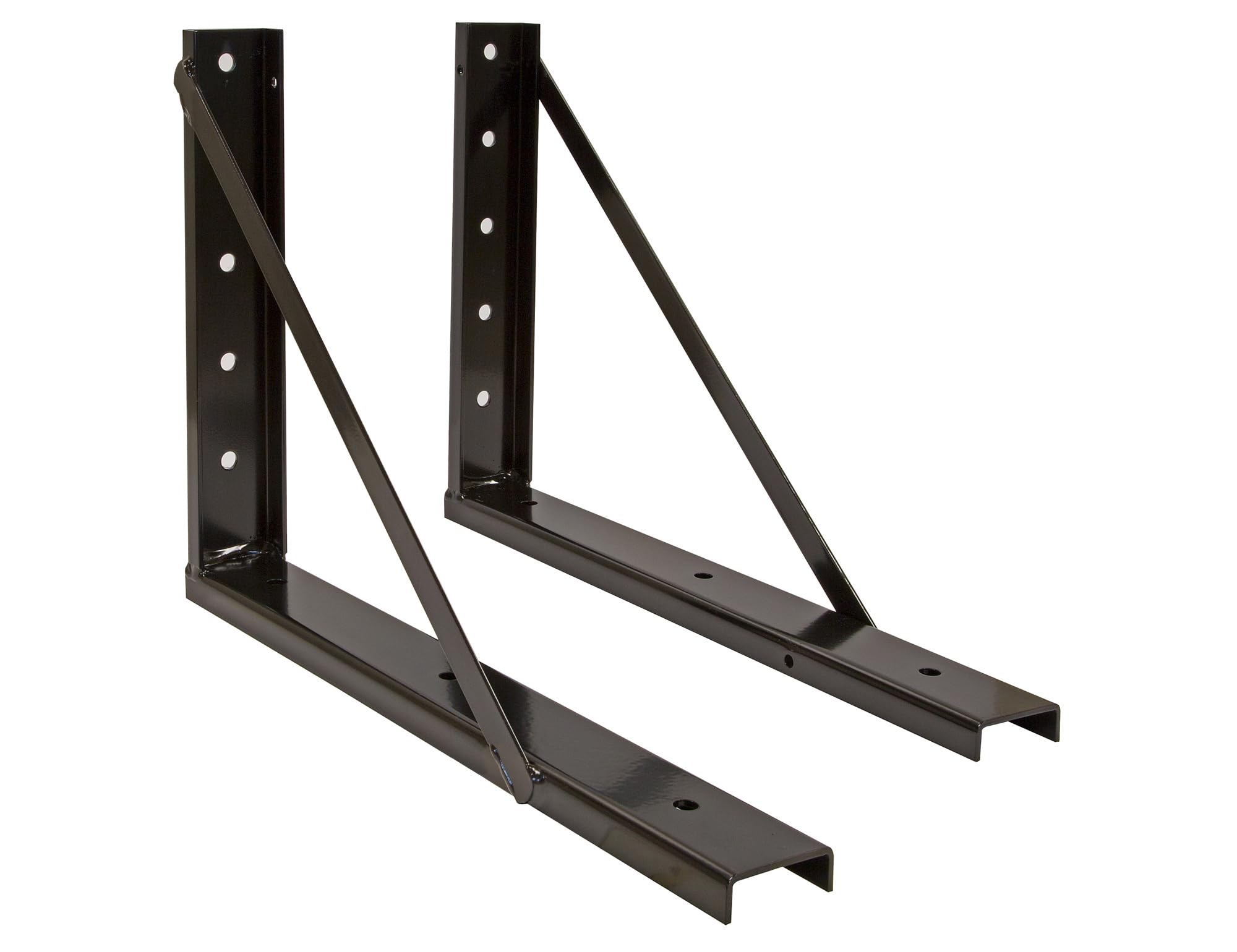 Buyers Products 1701011 Formed Welded Black Steel Mounting Brackets For Underbody Truck Tool Box, Set Of 2, 18 X 24, Corrosion R