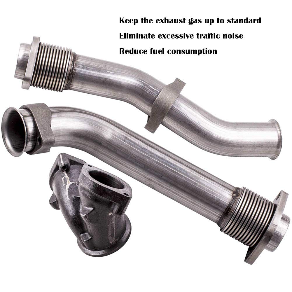 Powerstroke Turbo Diesel Manifold Bellowed Up Pipes Kit Compatible With Ford 1999-2003 7.3L 679-005 F-250 F-350 Super Duty