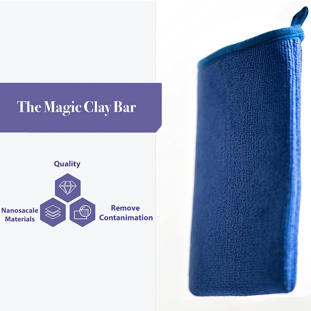 Ragnify Pack Of 2 Clay Mitt Auto Detailing Medium Grade Alternative Mitt For Flawless Removal Of Surface Bonded Micro Contaminan
