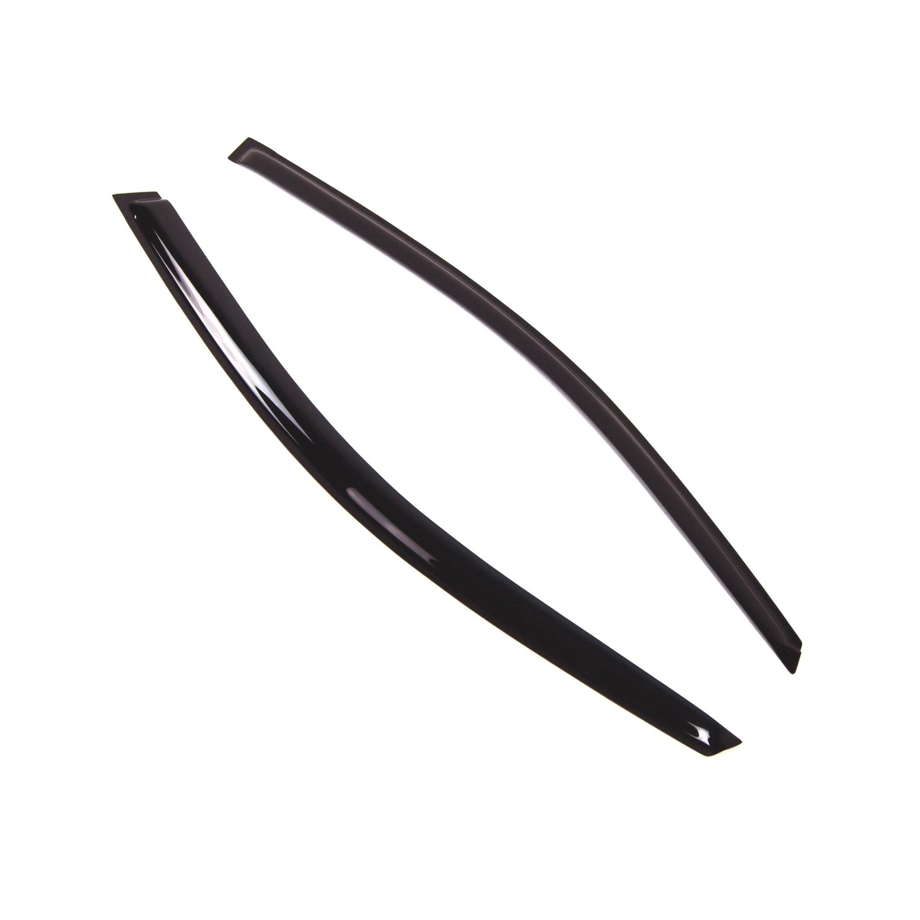 Tuningpros Window Visor Compatible With 2002-2005 Honda Civic Si, Dgwv2-227 Outside Mount Deflector Rain Guard Dark Smoke, 2 Pcs