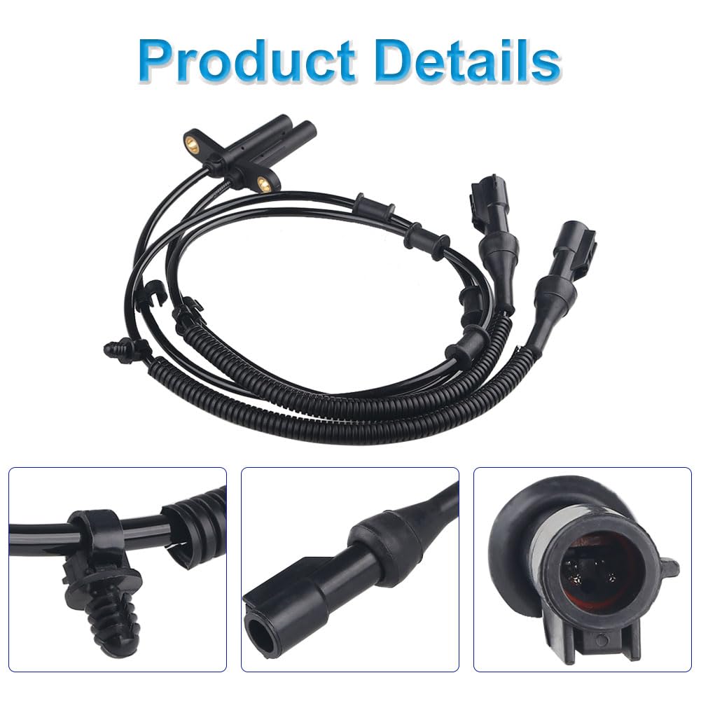 WMPHE Compatible with 1 Pair Front Left & Right ABS Wheel Speed Sensor Ford F150 2005 2006 2007 2008, Lincoln Mark LT 2007 2008,