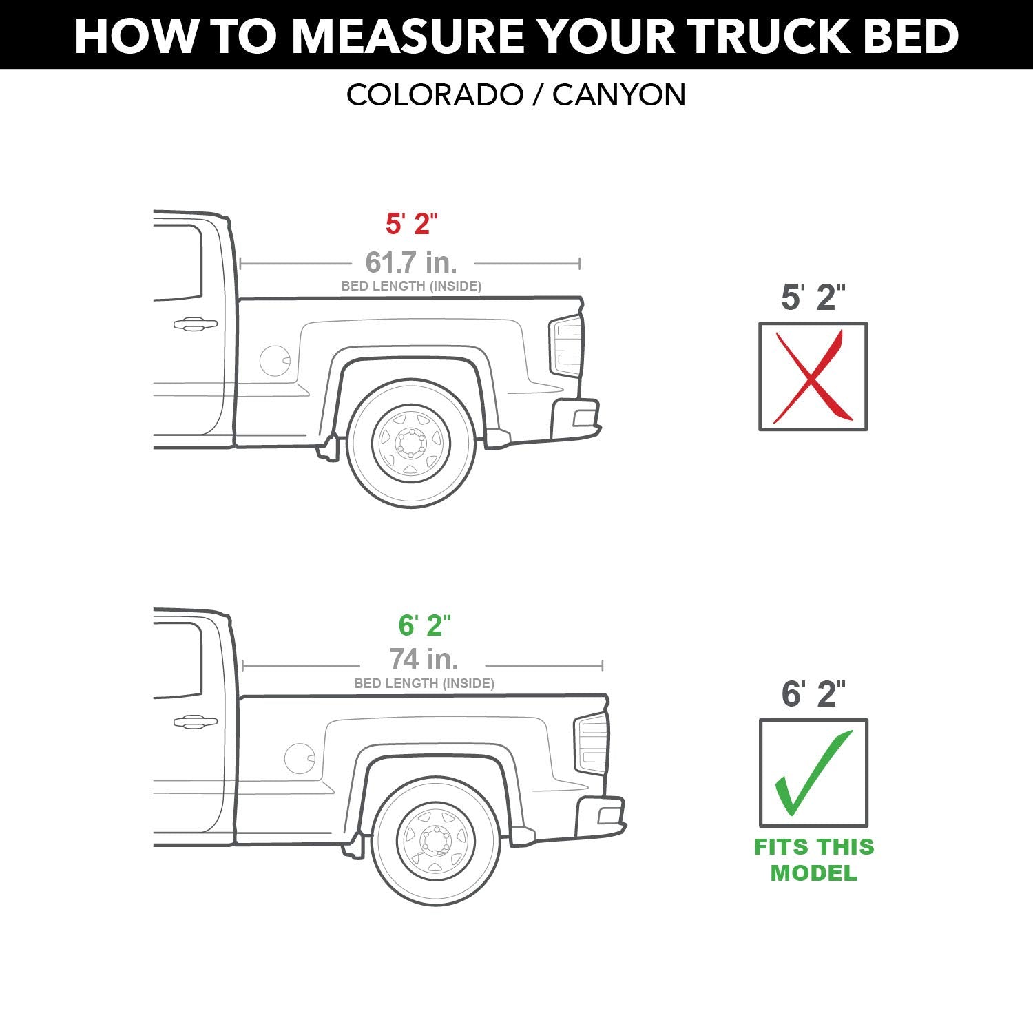 RealTruck TruXedo Lo Pro Soft Roll Up Truck Bed Tonneau Cover | 553301 | Fits 2015 - 2022 Chevy/GMC Colorado/Canyon 6' 2 Bed (