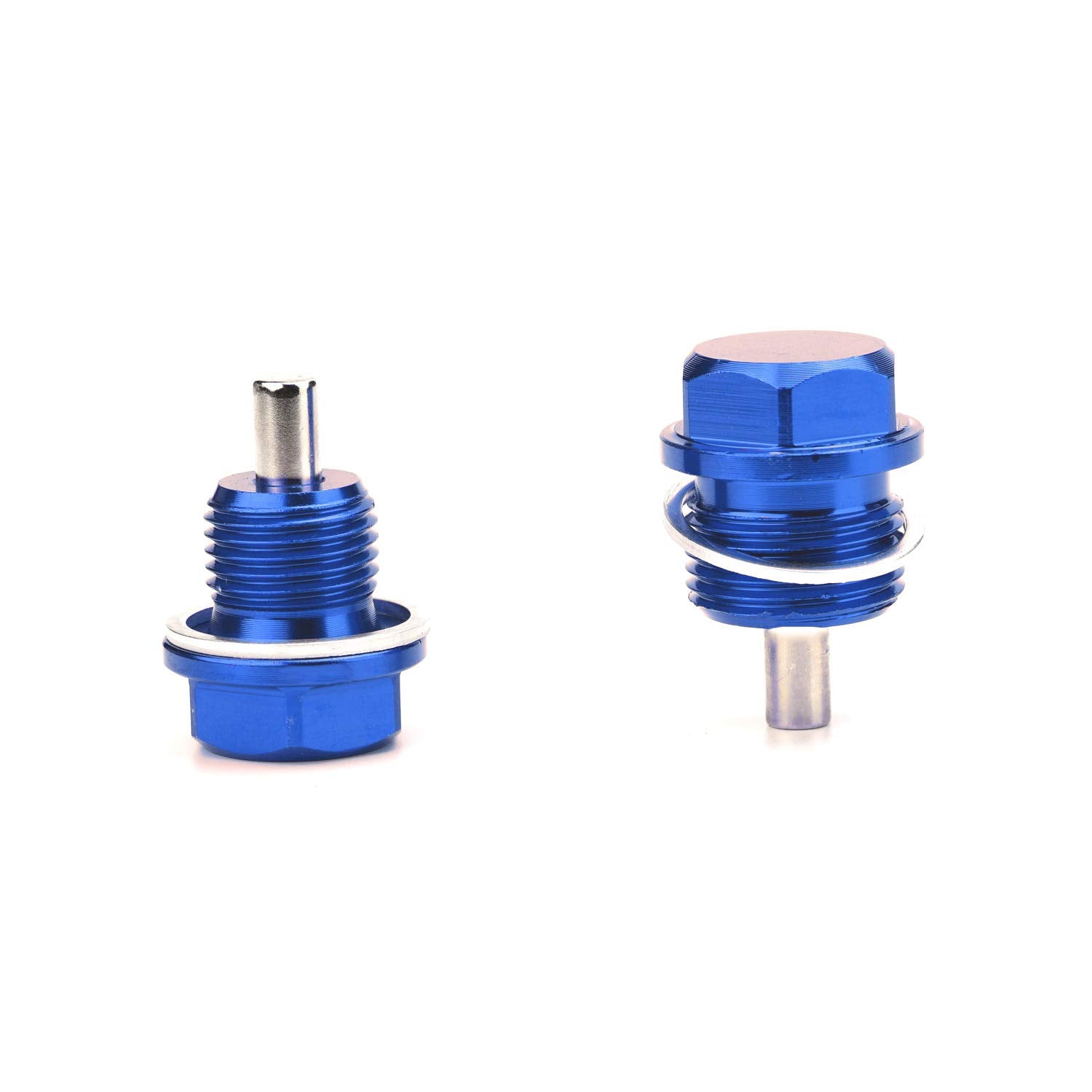 Magnetic Oil Drain Plug Magnetic Sump Drain Nut Oil Drain Bolt (14X1.25,Blue)