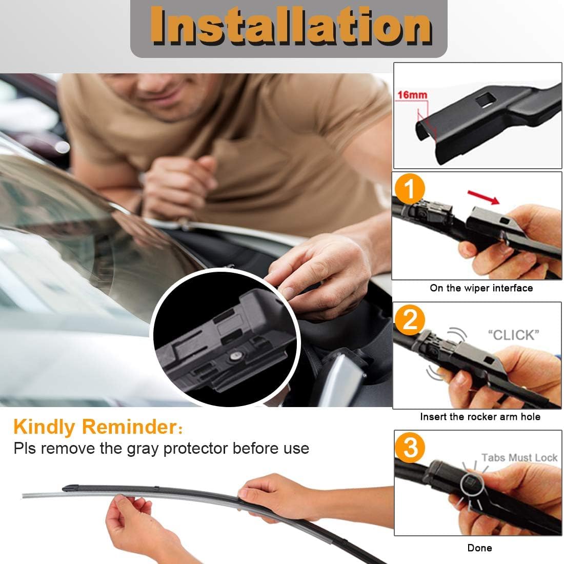 Oem Windshield Wiper Blade Replacement For Vw Volkswagen Atlas 2018 2019 2020 20221 2022 2023 Original Equipment All-Season Rear