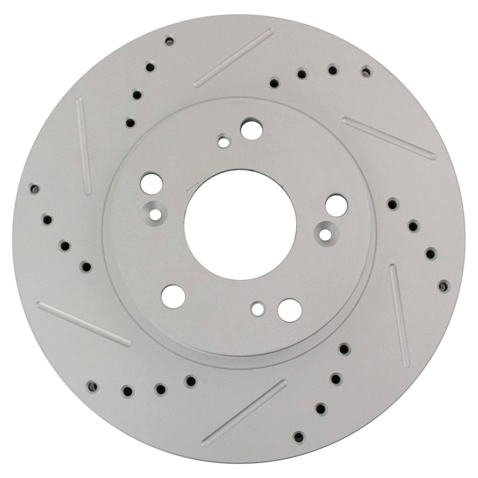 Trq Front Performance Brake Rotors Set Premium G-Coated Cross Drilled & Slotted Compatible With 2002-2004 Honda Cr-V