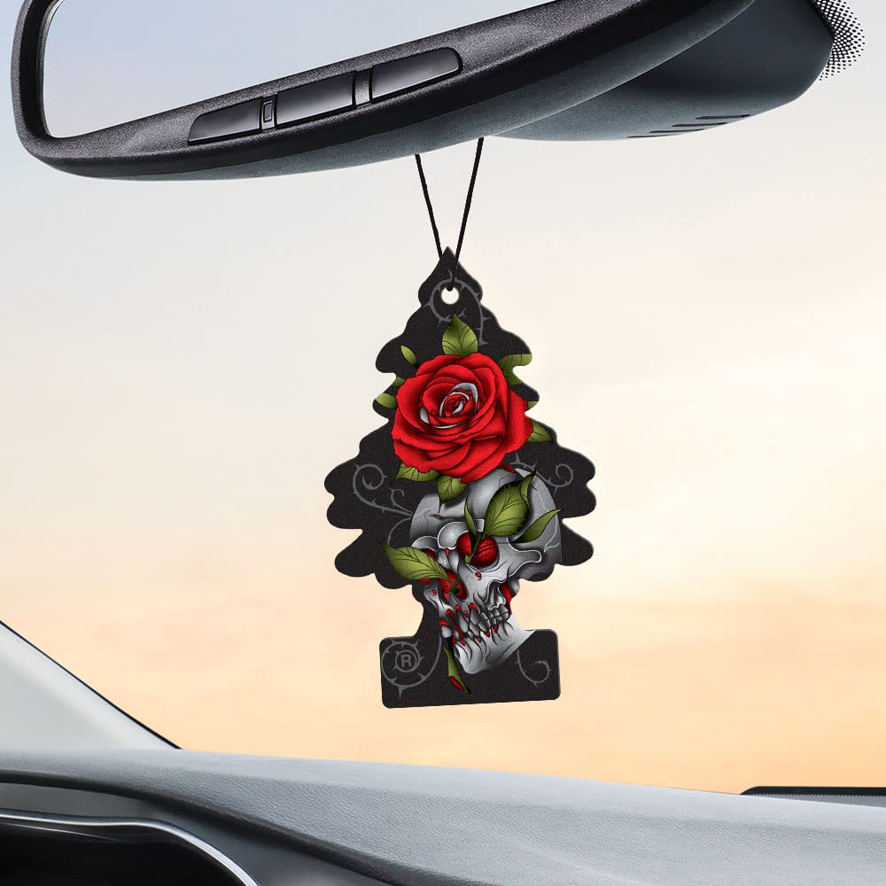 Little Trees Air Fresheners Car Air Freshener. Hanging Tree Provides Long Lasting Scent For Auto Or Home. Rose Thorn, 24 Air Fre