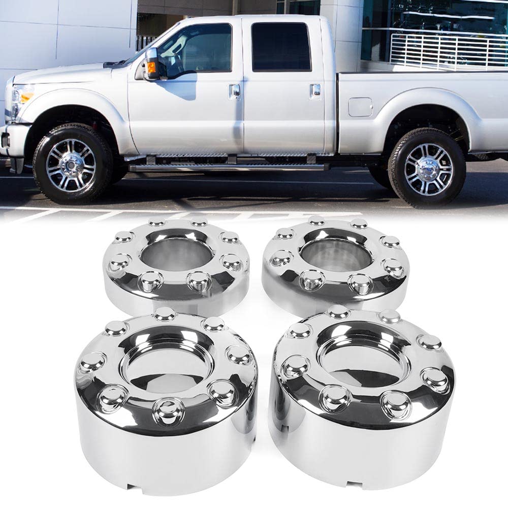 G-PLUS 4PCS Front+Rear Wheel Center Caps Compatible with Ford F350 Super Duty Dually Truck Pickup 2005-2016 5C3Z1130XA, 5C3Z1130